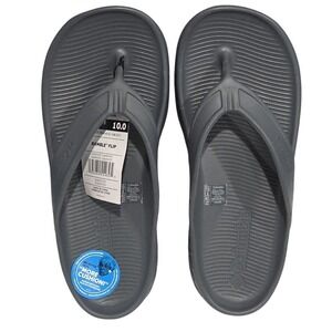 Columbia Womens Sandals Gray Slip On Flip Flops Cushion Size 10 Beach New in Box